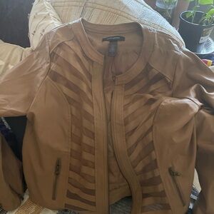 Ashley Stewart Brown Leather Jacket